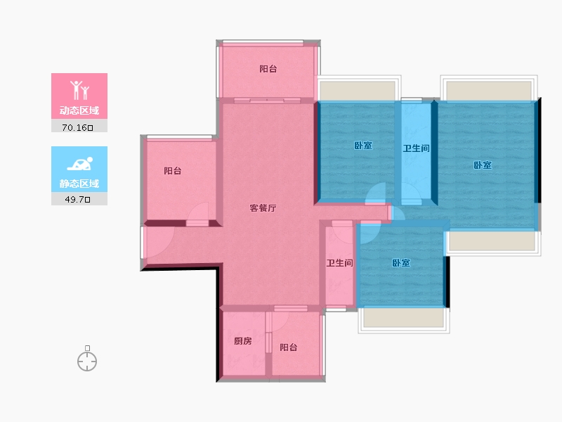 广东省-湛江市-万合隆广场-105.11-户型库-动静分区