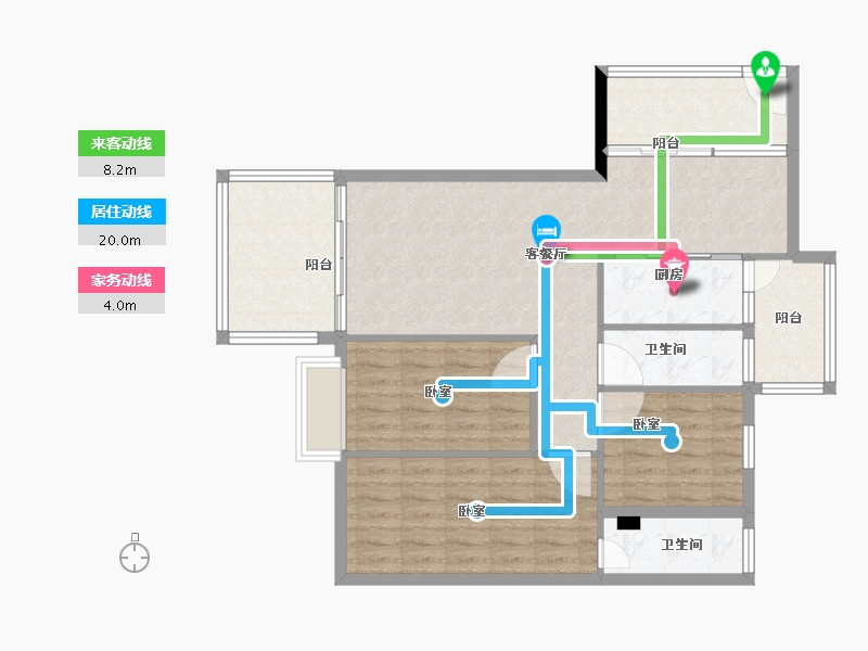 广东省-湛江市-名城世家-93.64-户型库-动静线