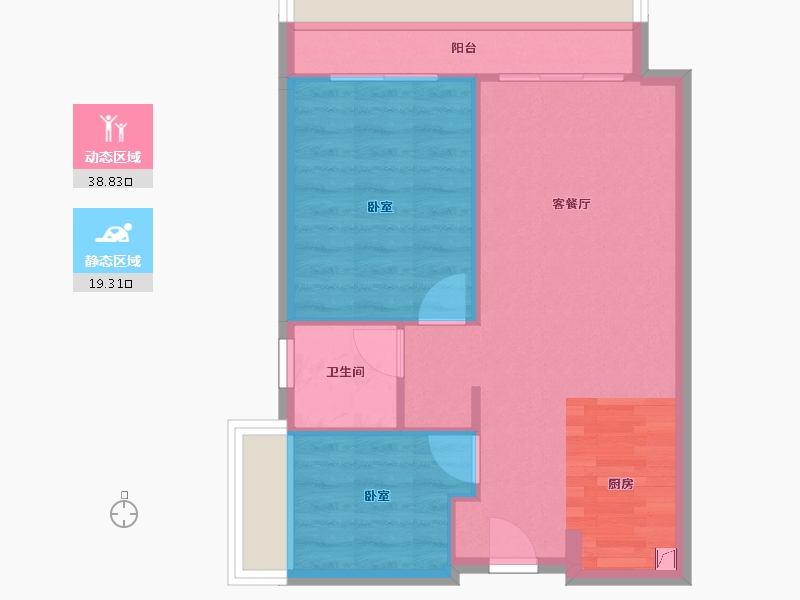 广东省-江门市-奥园古兜温泉小镇-52.67-户型库-动静分区