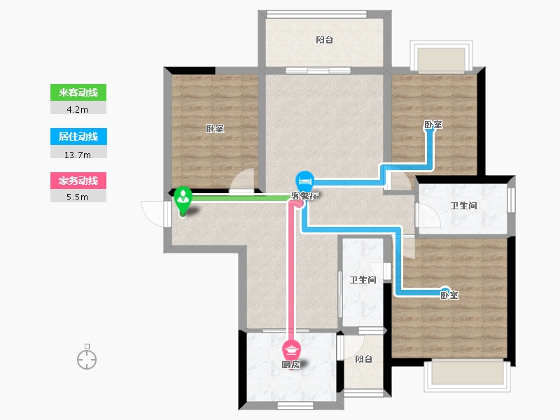 湖北省-十堰市-凯旋城二期-92.36-户型库-动静线