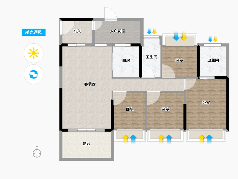 广东省-湛江市-盛世家园-121.49-户型库-采光通风