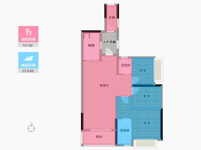 广东省-佛山市-均安碧桂园珑景-77.74-户型库-动静分区