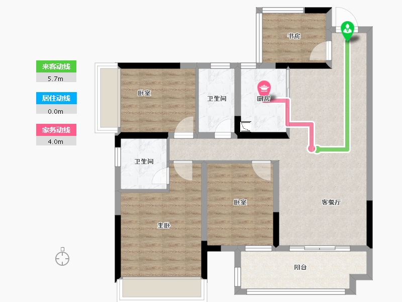 广西壮族自治区-贺州市-贺州彰泰郡-91.43-户型库-动静线