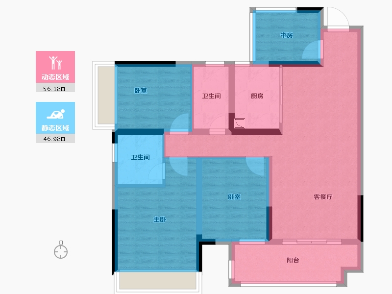 广西壮族自治区-贺州市-贺州彰泰郡-91.43-户型库-动静分区