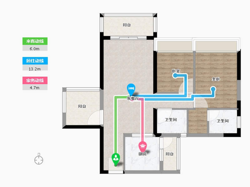 广东省-肇庆市-鼎湖山水名城-85.00-户型库-动静线