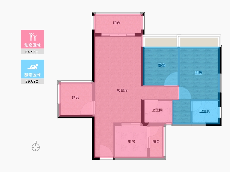 广东省-肇庆市-鼎湖山水名城-85.00-户型库-动静分区