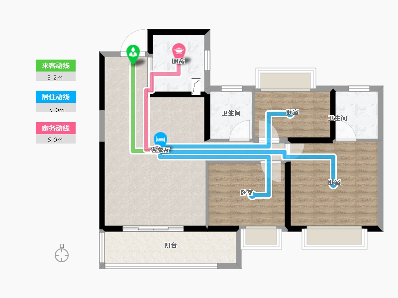 湖北省-孝感市-孝感保利香颂-94.00-户型库-动静线