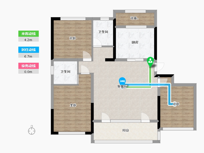 辽宁省-盘锦市-霞光府学府院-105.55-户型库-动静线