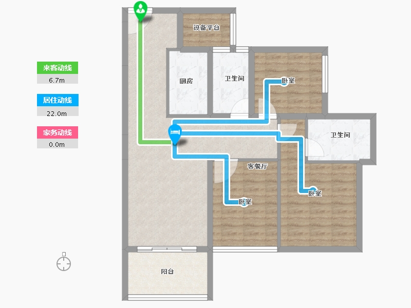 广东省-汕头市-龙光御海尚品-90.18-户型库-动静线