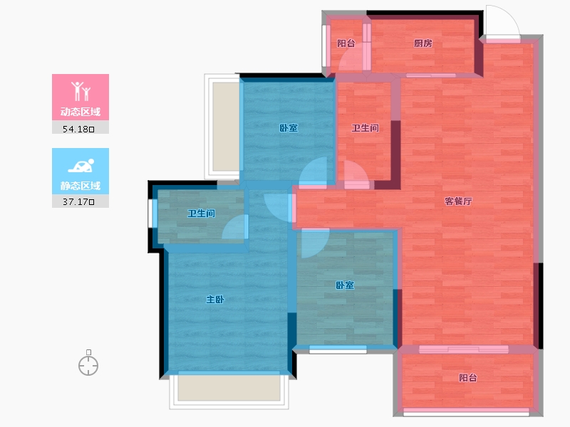 广西壮族自治区-贺州市-贺州彰泰郡-80.88-户型库-动静分区