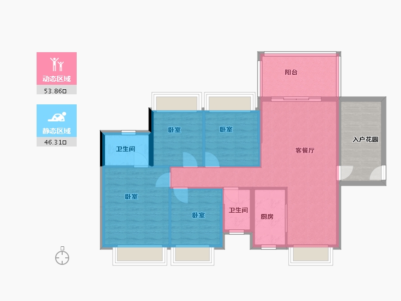 广东省-佛山市-中恒海晖城-99.80-户型库-动静分区