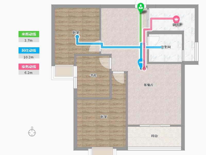 湖北省-孝感市-龙腾福城-77.87-户型库-动静线