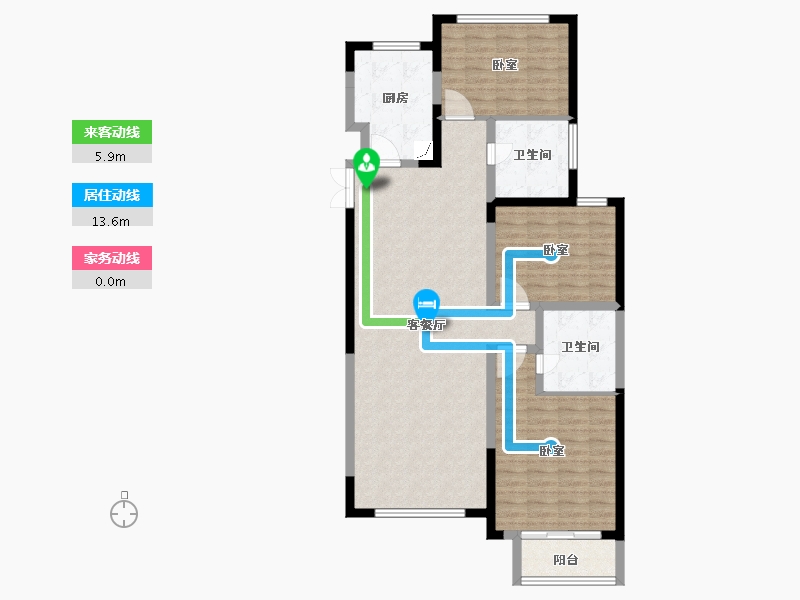 河南省-郑州市-英协生生银河居-110.01-户型库-动静线