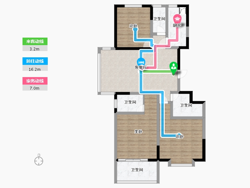 陕西省-西安市-唐樾六和坊-99.27-户型库-动静线