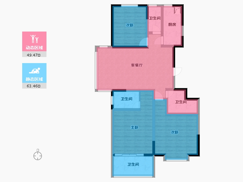 陕西省-西安市-唐樾六和坊-99.27-户型库-动静分区