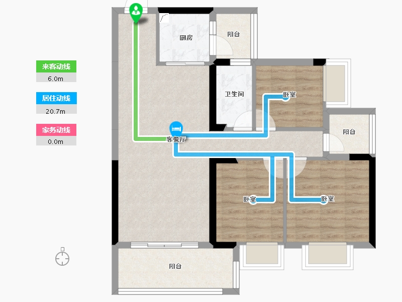 广东省-惠州市-新怡美丽家园-77.15-户型库-动静线