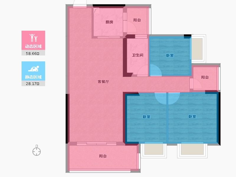 广东省-惠州市-新怡美丽家园-77.15-户型库-动静分区