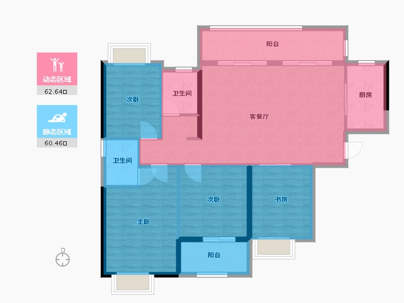 湖南省-长沙市-建发•中央公园-112.00-户型库-动静分区