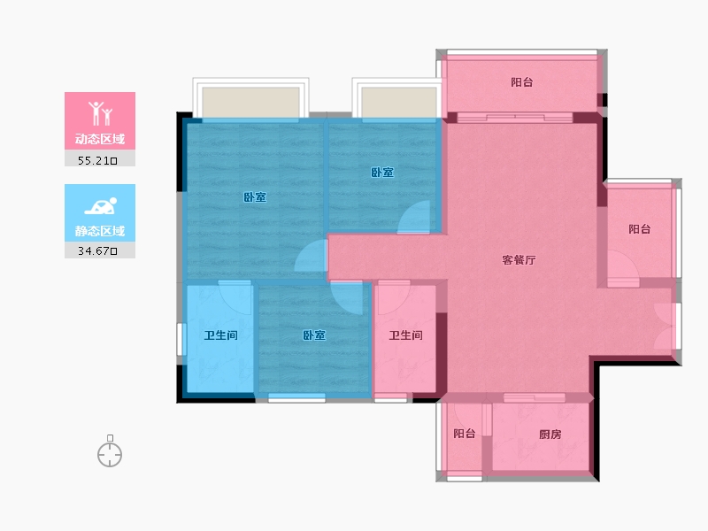 广东省-佛山市-德江御府-80.29-户型库-动静分区