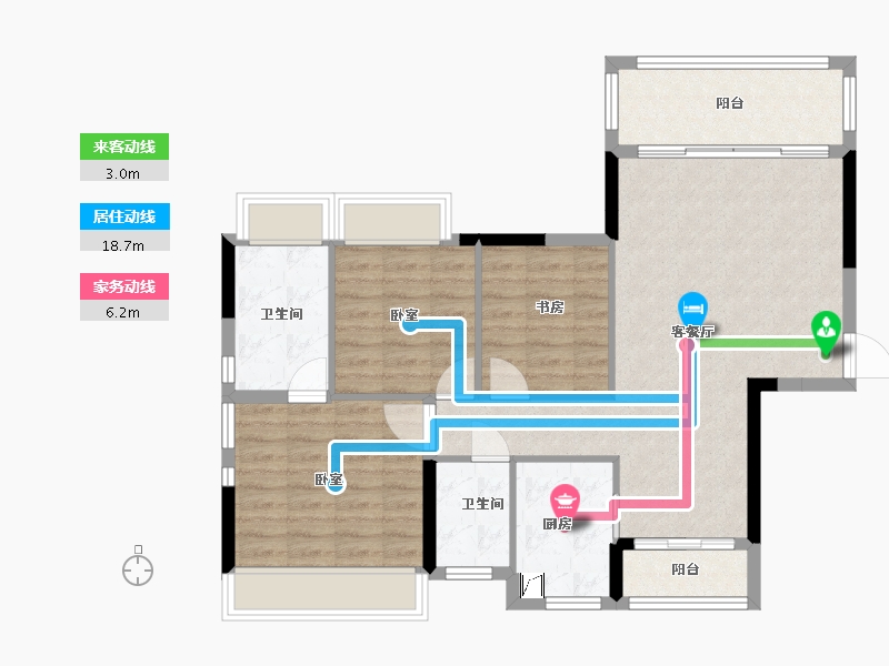 广东省-梅州市-建达欣悦国际-89.32-户型库-动静线