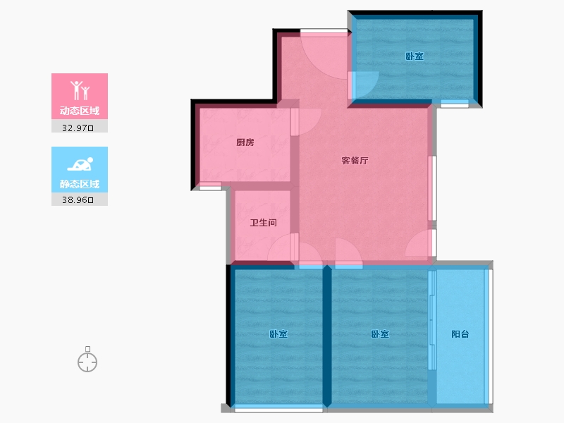 湖北省-十堰市-金港福座-63.44-户型库-动静分区