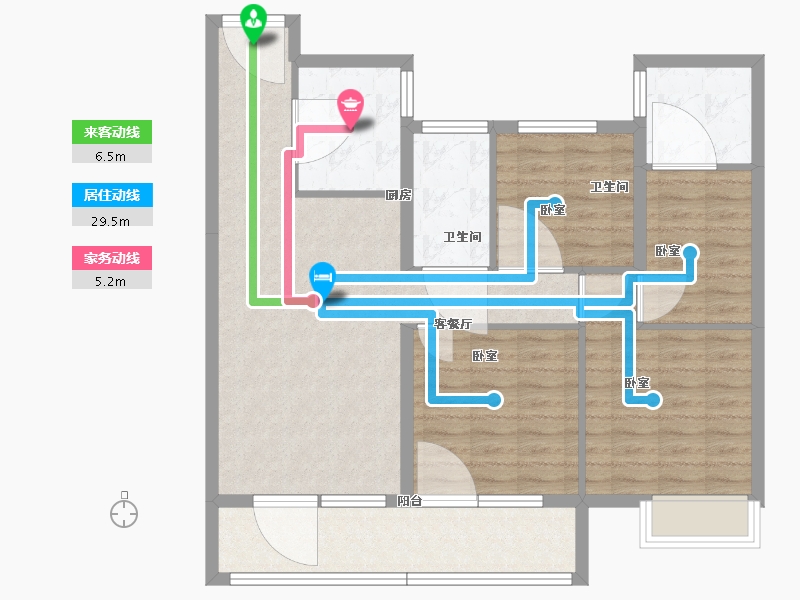 湖北省-十堰市-十堰万达广场-96.01-户型库-动静线