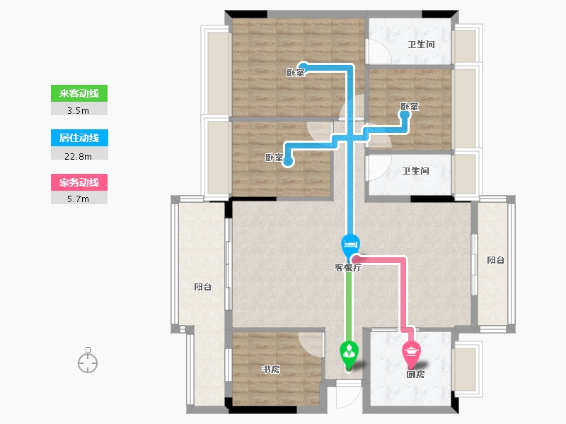 广东省-佛山市-天丰誉城-118.00-户型库-动静线