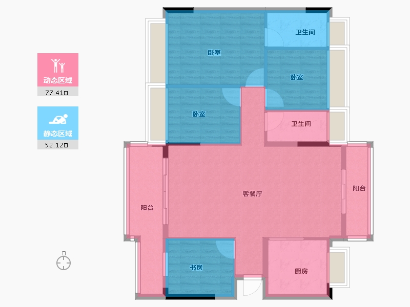 广东省-佛山市-天丰誉城-118.00-户型库-动静分区