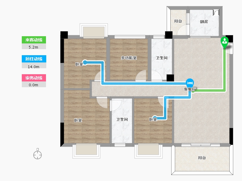 广东省-惠州市-宏新蜜糖小城二期-99.03-户型库-动静线