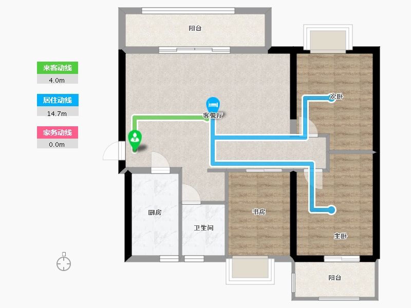 湖南省-长沙市-建发•中央公园-80.00-户型库-动静线