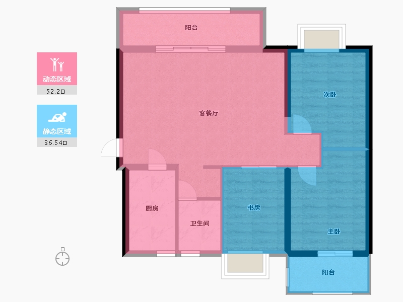 湖南省-长沙市-建发•中央公园-80.00-户型库-动静分区