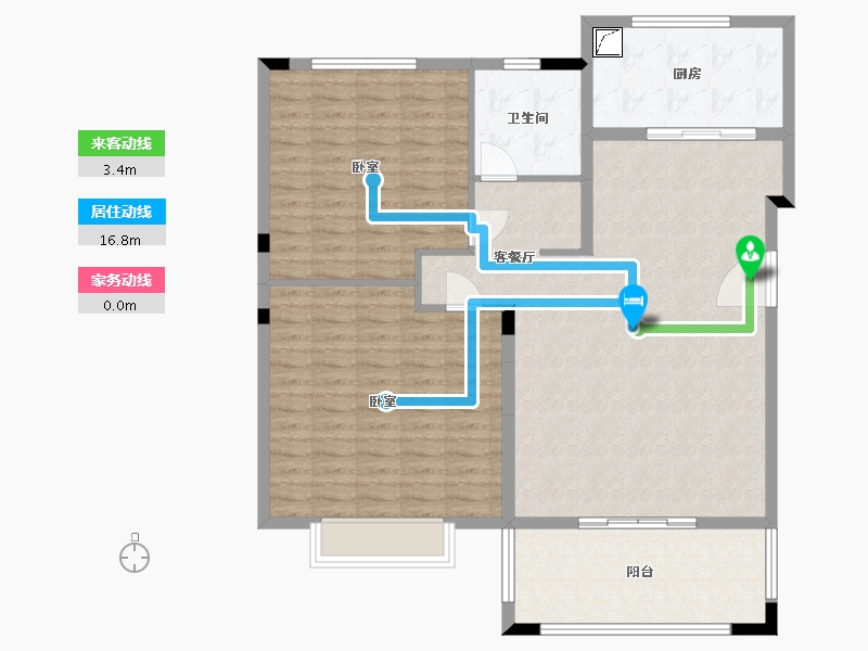 湖北省-孝感市-应城爱漫时光-116.98-户型库-动静线