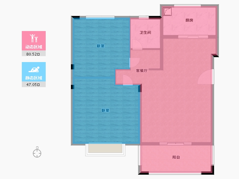 湖北省-孝感市-应城爱漫时光-116.98-户型库-动静分区