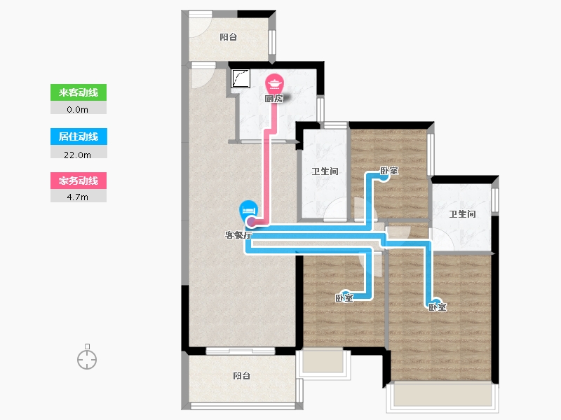 广东省-佛山市-时代倾城（鹤山）-87.90-户型库-动静线