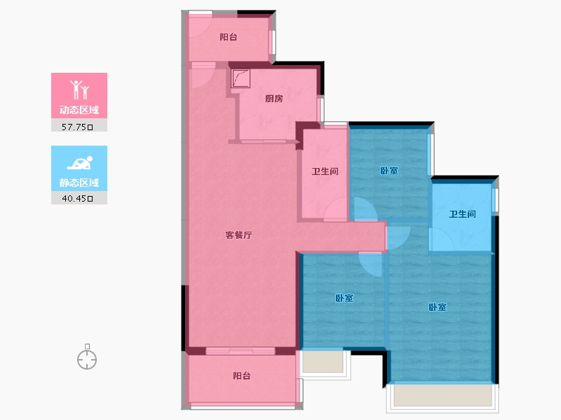 广东省-佛山市-时代倾城（鹤山）-87.90-户型库-动静分区