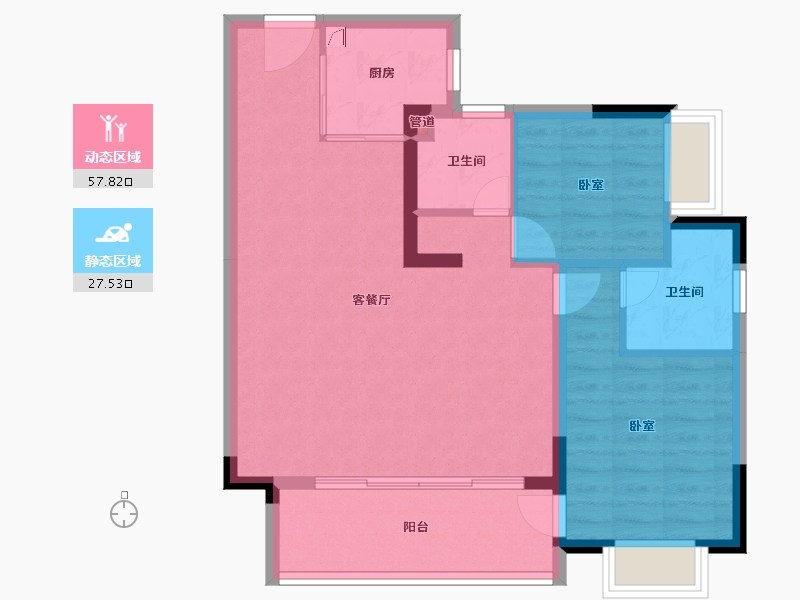 广东省-惠州市-罗浮山十里方圆-77.22-户型库-动静分区