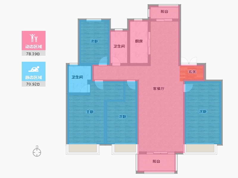 河南省-平顶山市-建业公园里-133.27-户型库-动静分区