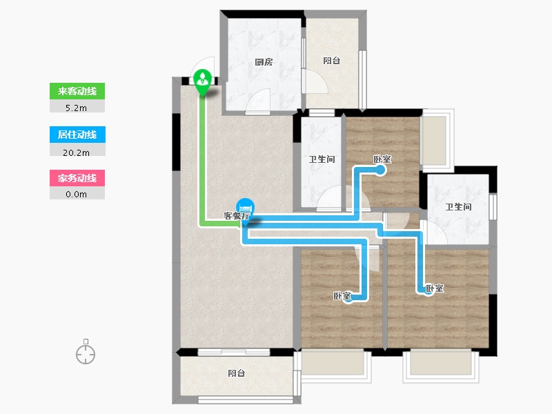 广东省-佛山市-佛山恒大西江天悦-81.67-户型库-动静线