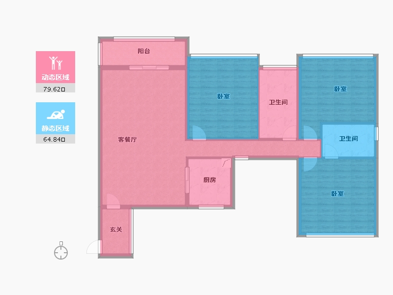 广东省-惠州市-海恋家-131.00-户型库-动静分区