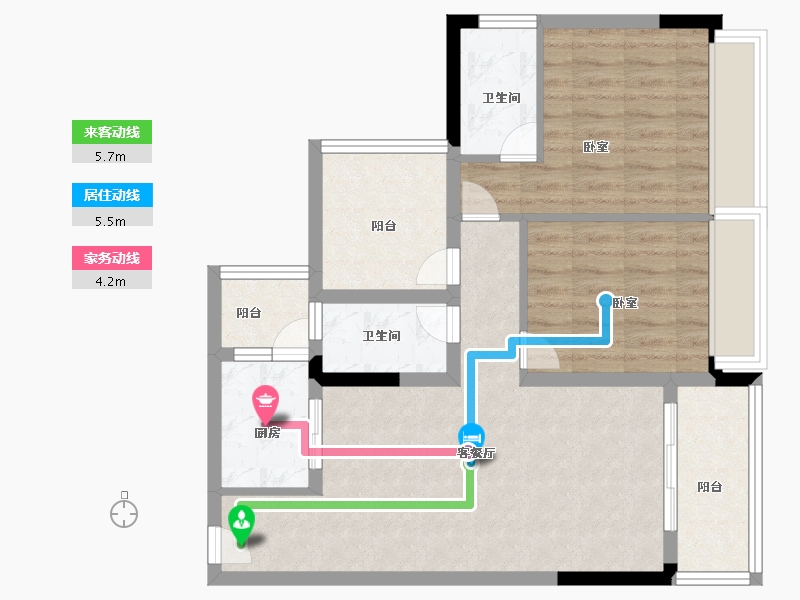 广东省-佛山市-天丰誉城-73.99-户型库-动静线