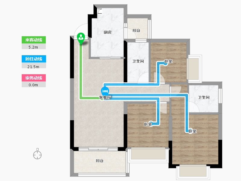 广东省-江门市-台山恒大名都-82.40-户型库-动静线