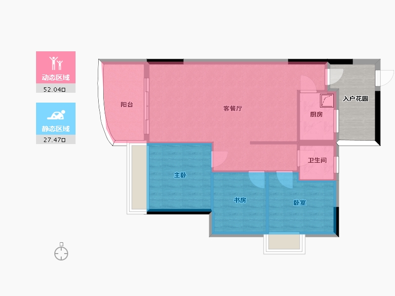 广东省-惠州市-艺都牛津河畔五期-79.31-户型库-动静分区