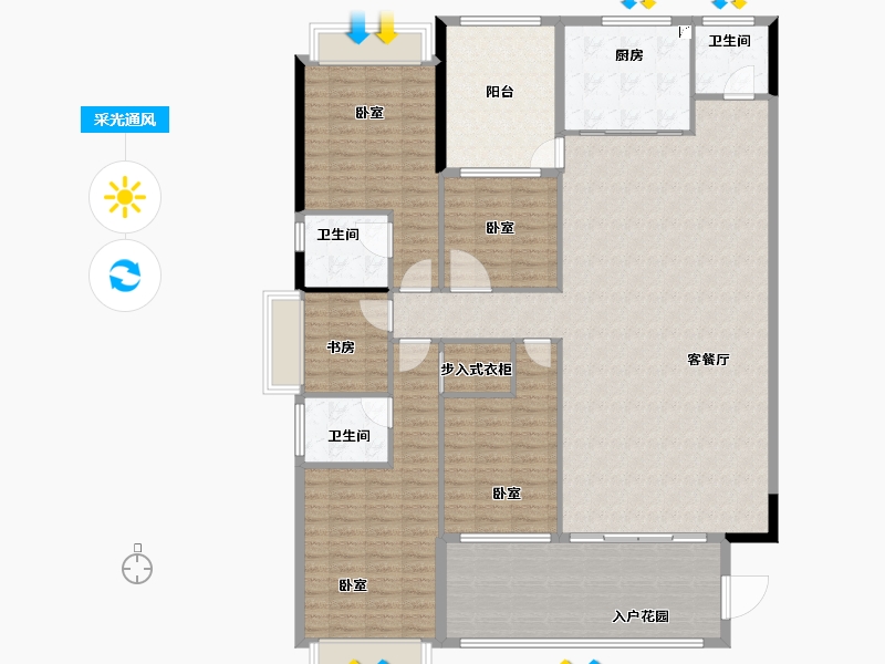 广东省-汕头市-和平金丰广场-178.84-户型库-采光通风