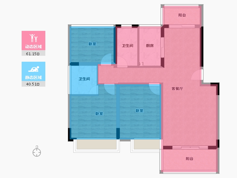 广东省-江门市-东方华庭-90.54-户型库-动静分区