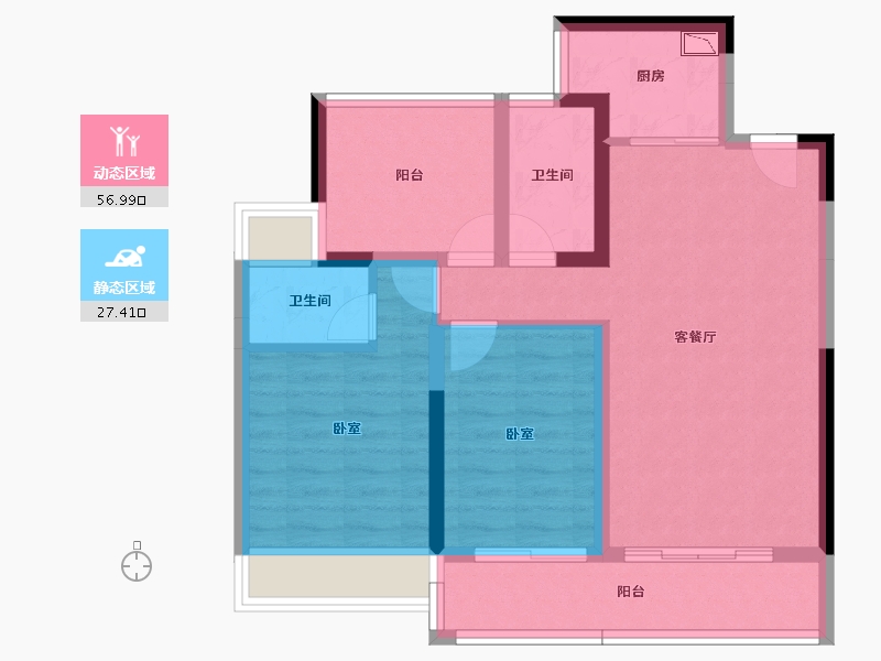 广东省-广州市-藏珑华府-74.41-户型库-动静分区