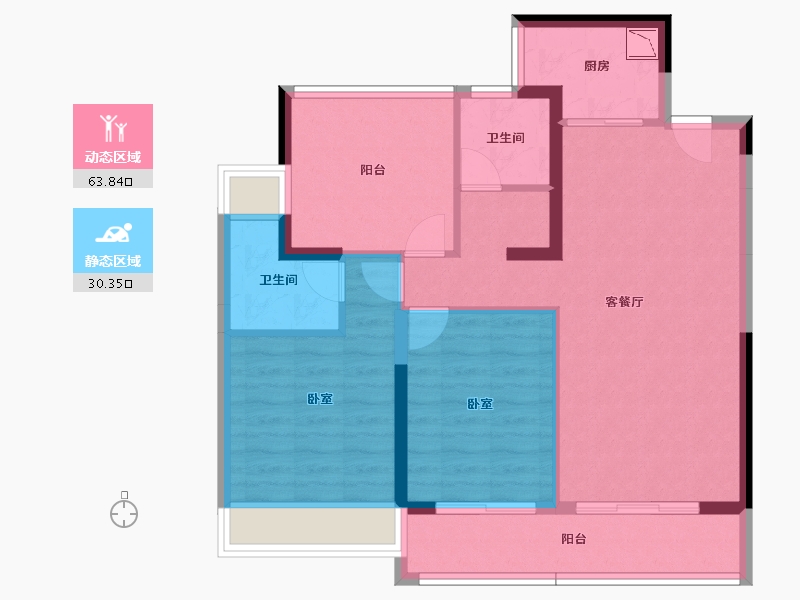 广东省-广州市-藏珑华府-83.69-户型库-动静分区