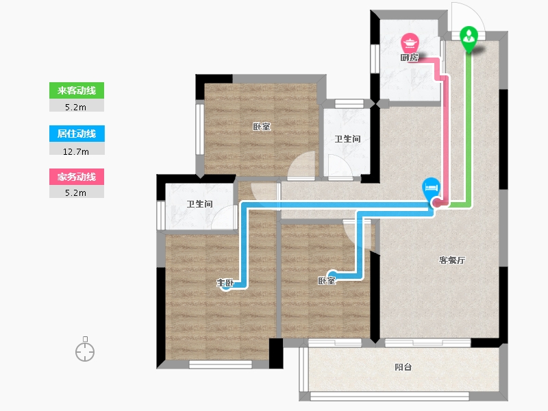 广西壮族自治区-贺州市-和润文郡-74.18-户型库-动静线