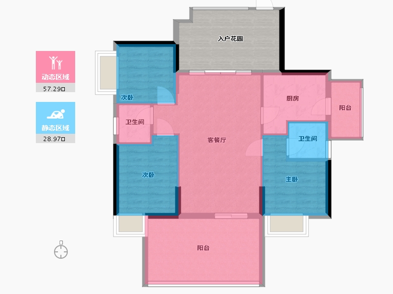 广东省-惠州市-中洲半岛城邦-90.22-户型库-动静分区