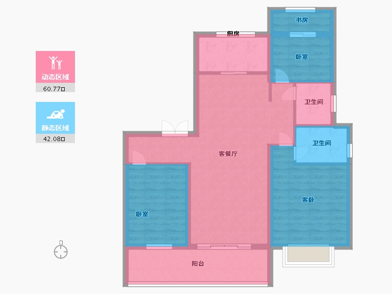 安徽省-六安市-万兴九州府-91.99-户型库-动静分区