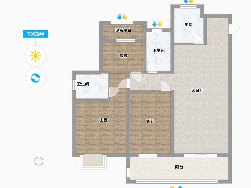 安徽省-六安市-万兴九州府-94.01-户型库-采光通风